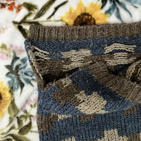 Christopher & Banks Blue and Brown Patterned Sweater - Picture 7 of 7